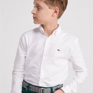 Vineyard Vines boys Oxford white button down shirt, size L